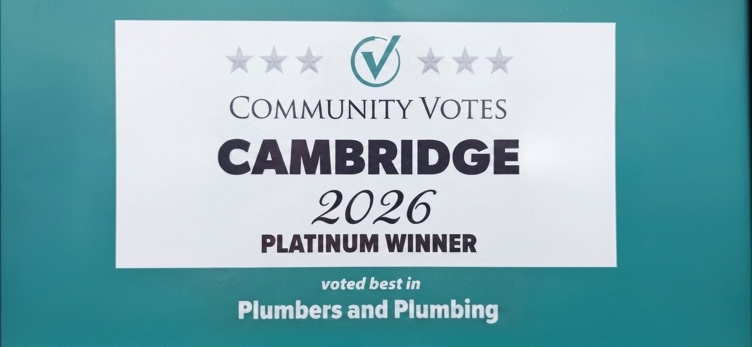 CommunityVotes Cambridge 2026 Platinum Winner — Plumbers and Plumbing